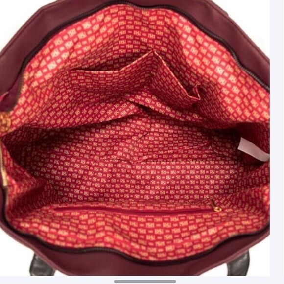 Badgley Mischka Rose XL Vegan Leather Travel Tote Weekender Bag luggage bag - Picture 6 of 16